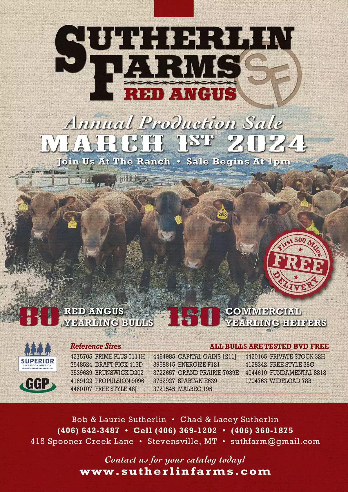 2024 Sutherlin Farms Red Angus Sale
